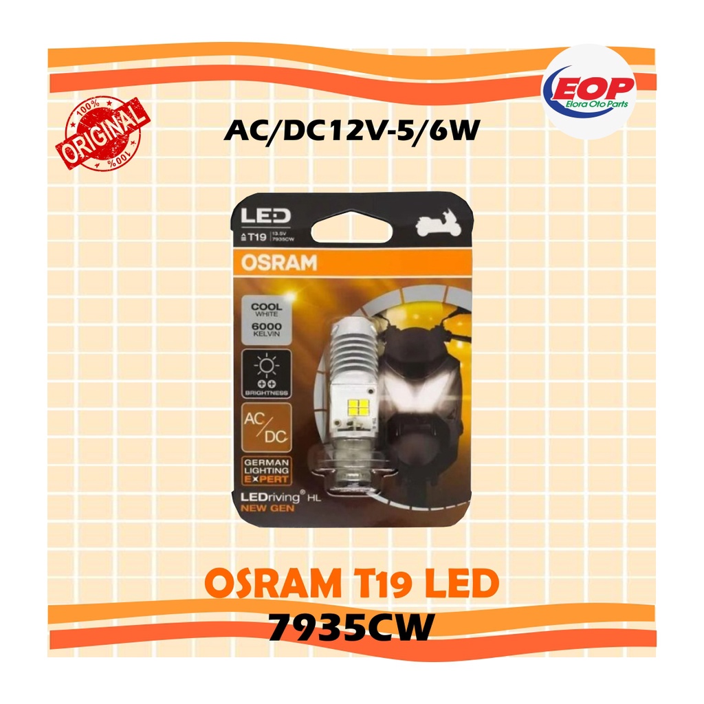 Jual Lampu Utama Motor LED T19 M5 K1 OSRAM H6 PUTIH AC DC Plug N Play