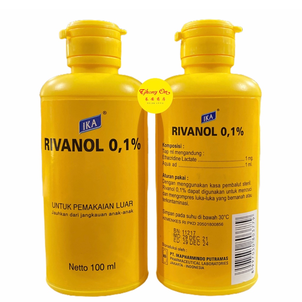 Jual Rivanol 0 1 IKA Antiseptik Cairan Pembersih Luka 100ml Shopee