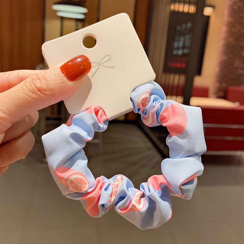 Jual Murmure Id Ikat Karet Rambut Scrunchie Warna Pastel Motif Buah