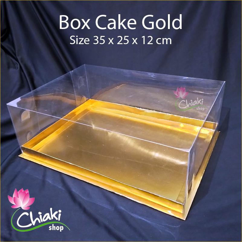 Jual Box Mika Gold Uk 35 X 25 X T 12 Cm Cupcake Cake Pudding Tart Dus