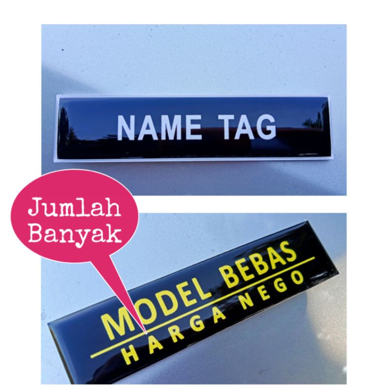 Jual Name Tag Papan Nama Dada Resin Viberglass Jumlah Banyak