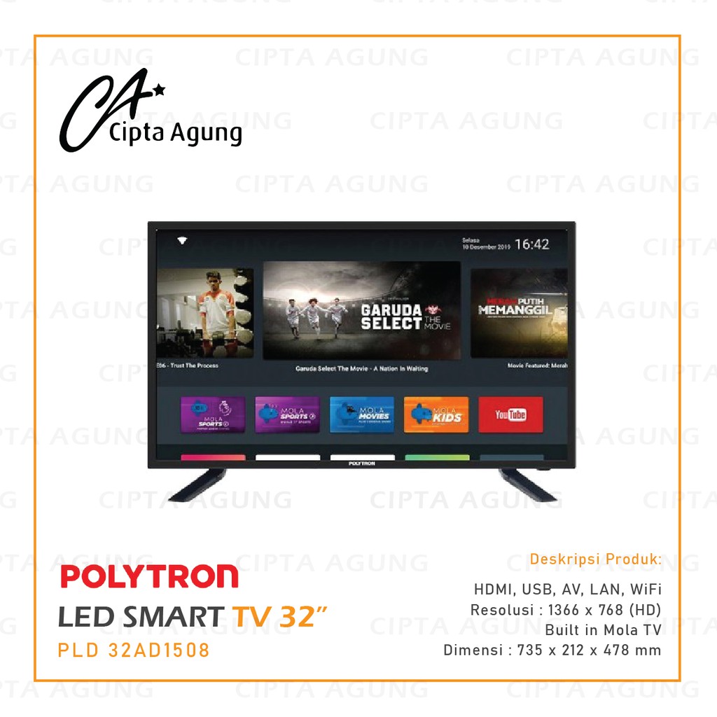 Jual Led Smart Tv Polytron Pld Ad Mola Tv Android Smart Tv