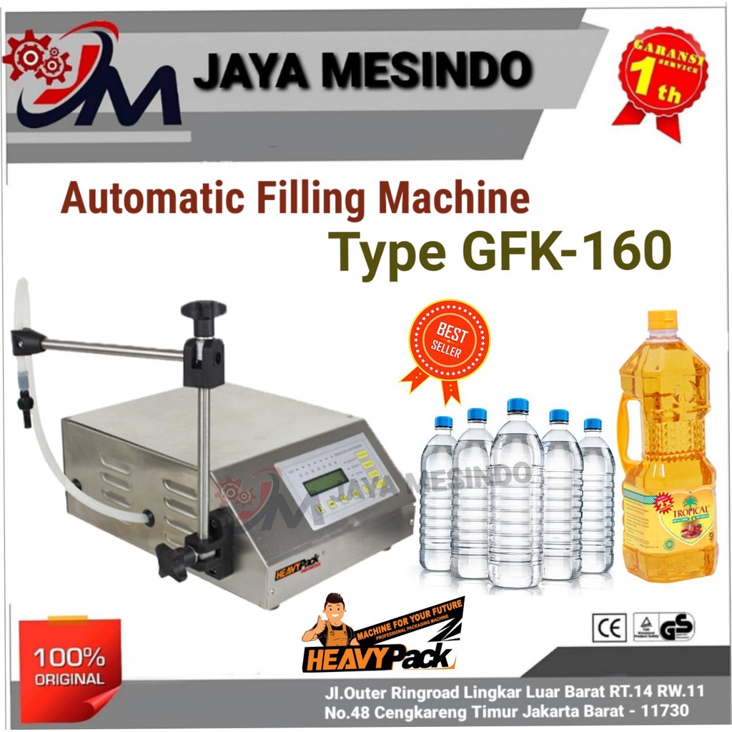 Jual Mesin Filing Pengisi Cairan Automatic 1 Nozzle GFK 160 Heavypack