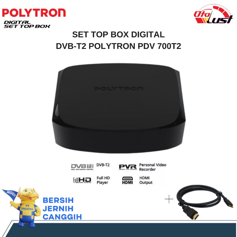 Jual Set Top Box Digital DVB T2 STB Polytron PDV 700T2 NEW