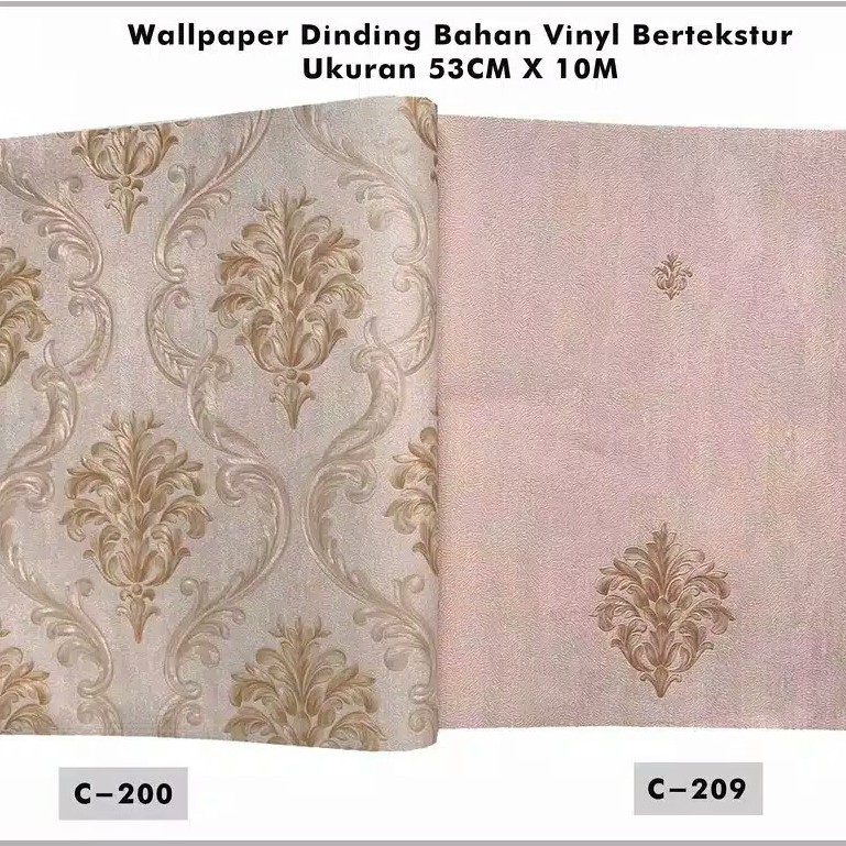 Jual Wallpaper Dinding Klasik Murah Motif Batik Tekstur Timbul Vinyl