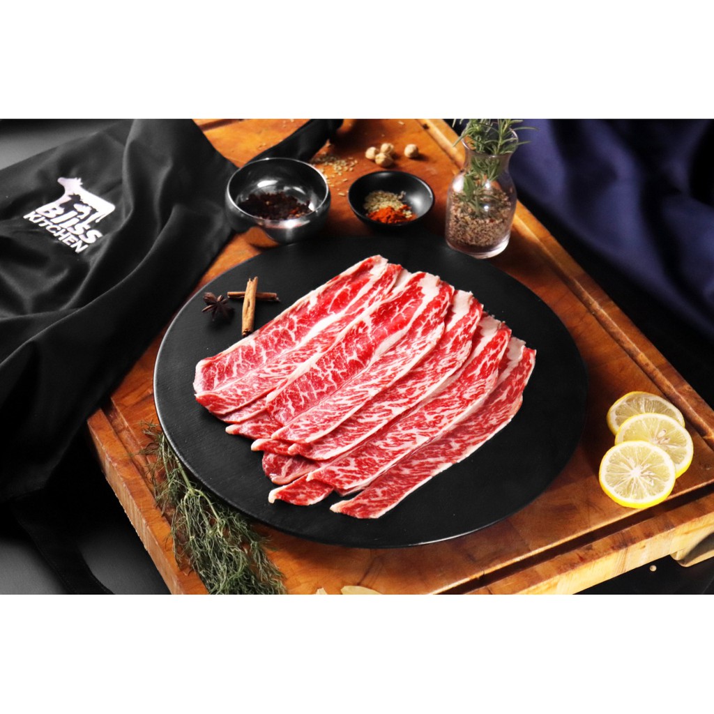 Jual US Boneless Short Ribs Galbi Karubi Thin Sliced 2mm 250gr