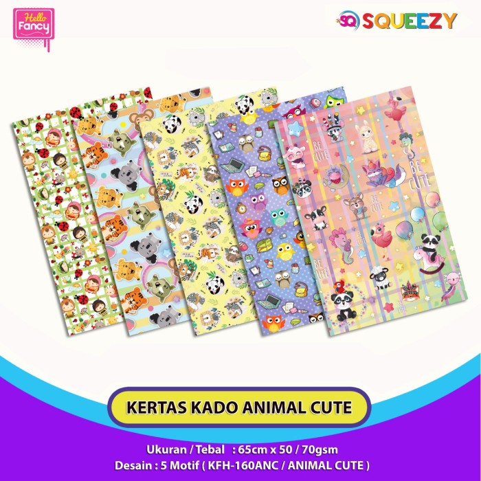 Jual Kertas Kado Squeezy Motif Campur Isi Bungkus Kado Shopee