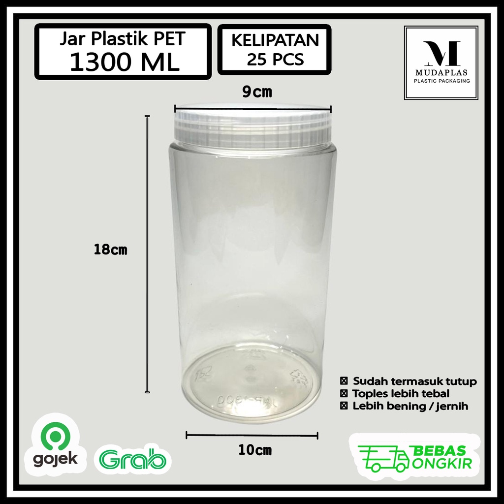 Jual Jar Toples Tabung Plastik Ml Tebal Bening Premium Isi Pcs