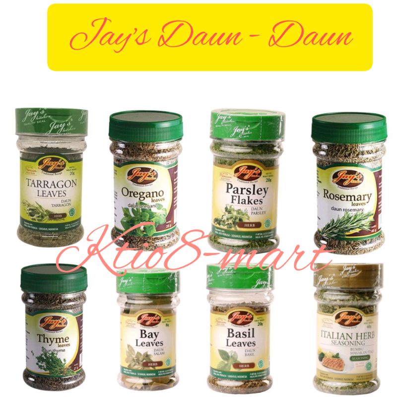 Jual Jay S Tarragon Leaves Oregano Parsley Flakes Rosemary Thyme