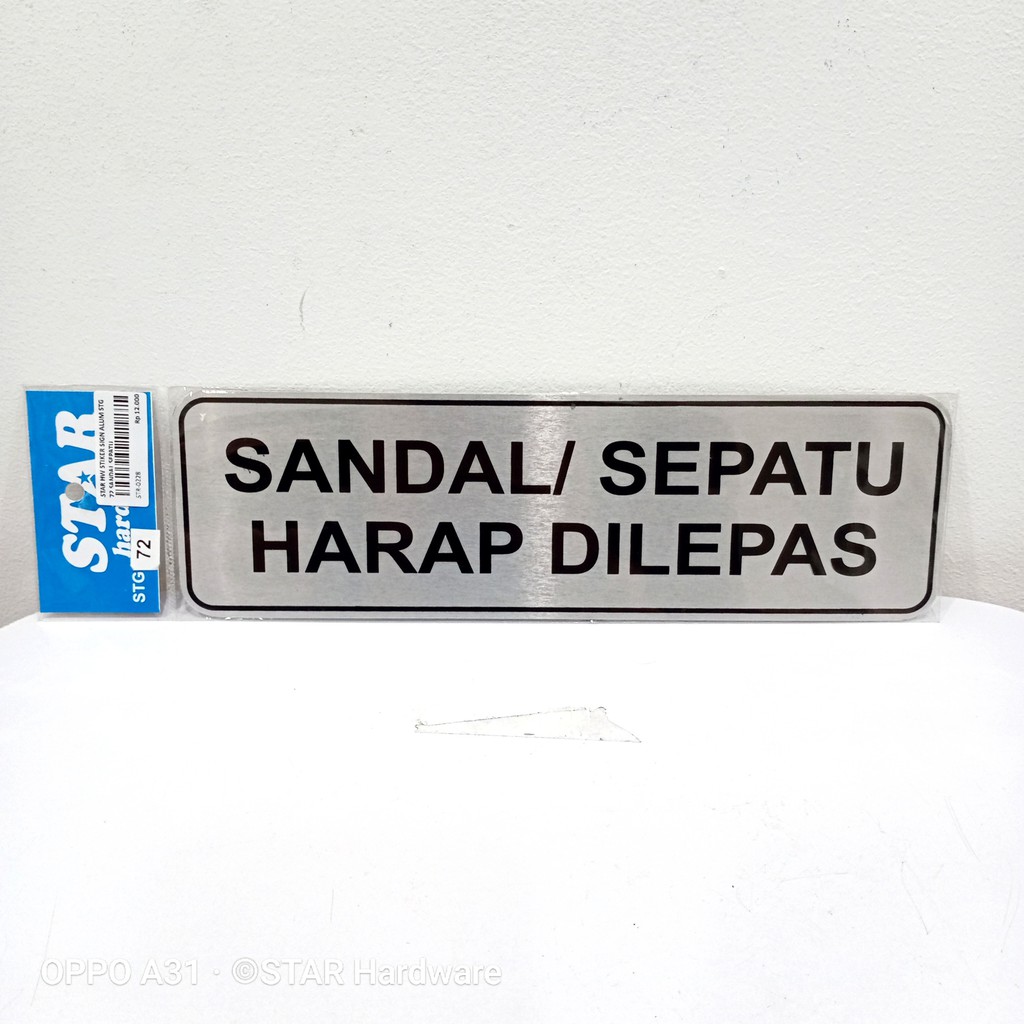 Jual Star Hardware Stg Stiker Sandal Sepatu Harap Dilepas Sticker