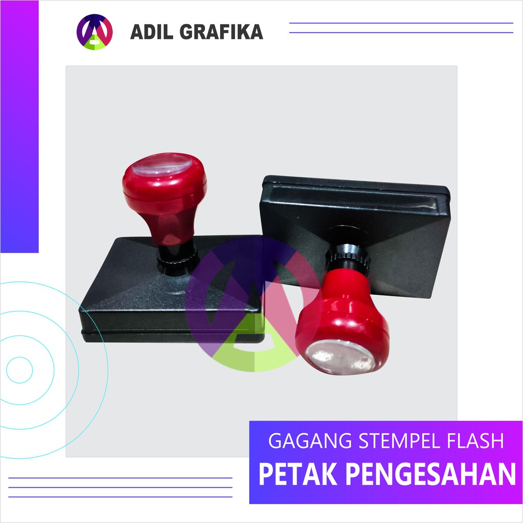 Jual Gagang Stempel Otomatis Flash Petak Pengesahan Legalisir