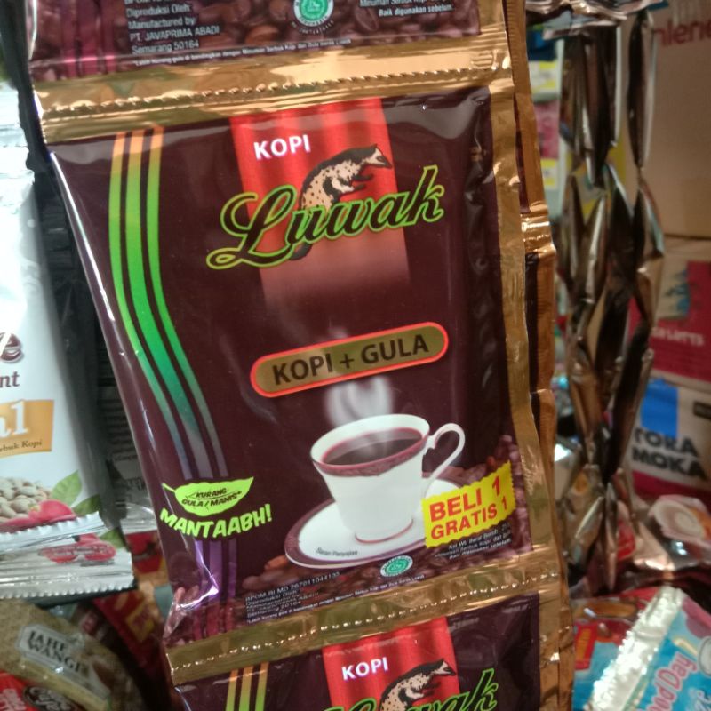 Jual Kopi Sachet Murah Mantap Luwak Kopi Plus Gula Shopee Indonesia