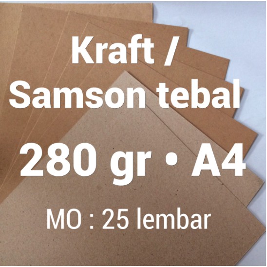 Jual KRAFT 275 Gsm A4 Paket 25 Lembar Shopee Indonesia