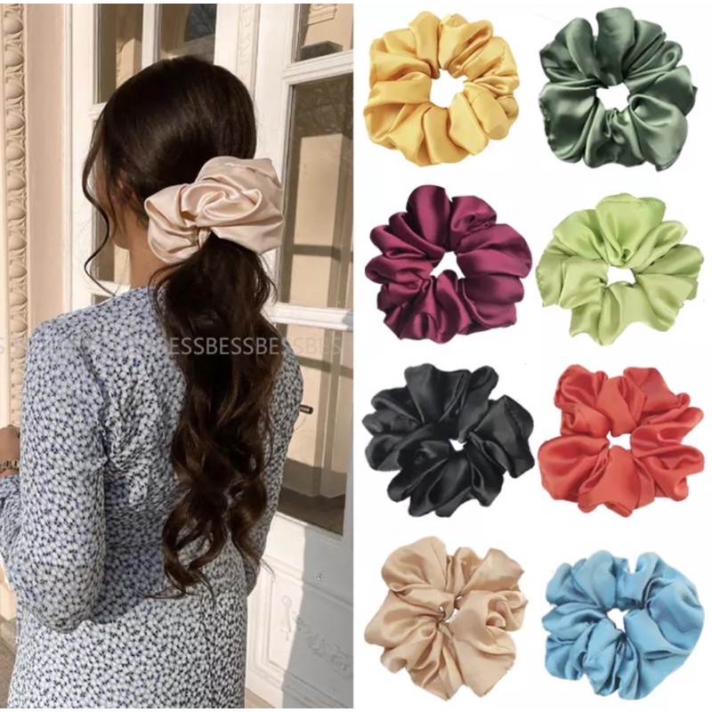 Jual Kuncir Scrunchie Import Pita Scrunchie Original Ukuran Jumbo