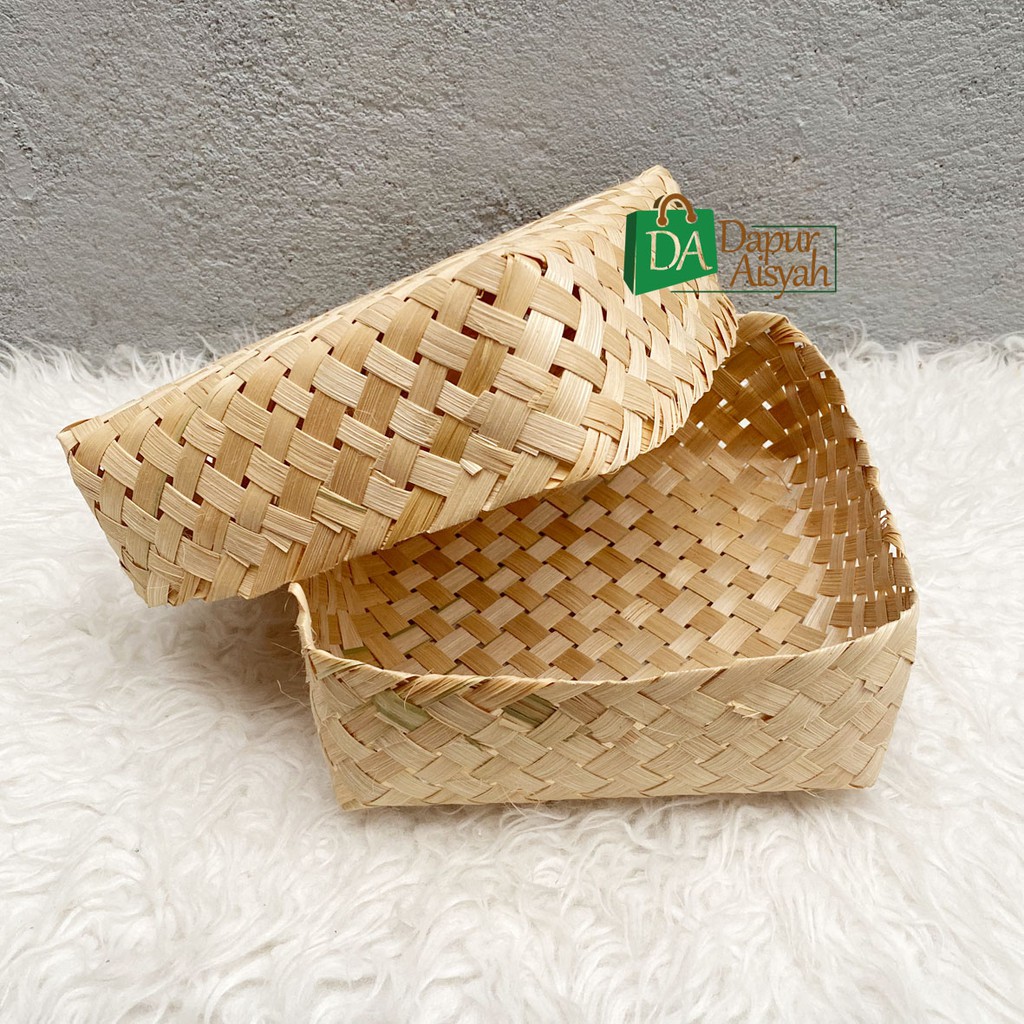 Jual Wadah Bambu Besek Sesek Dari Kayu Bambu Ukuran 22 Cm Shopee