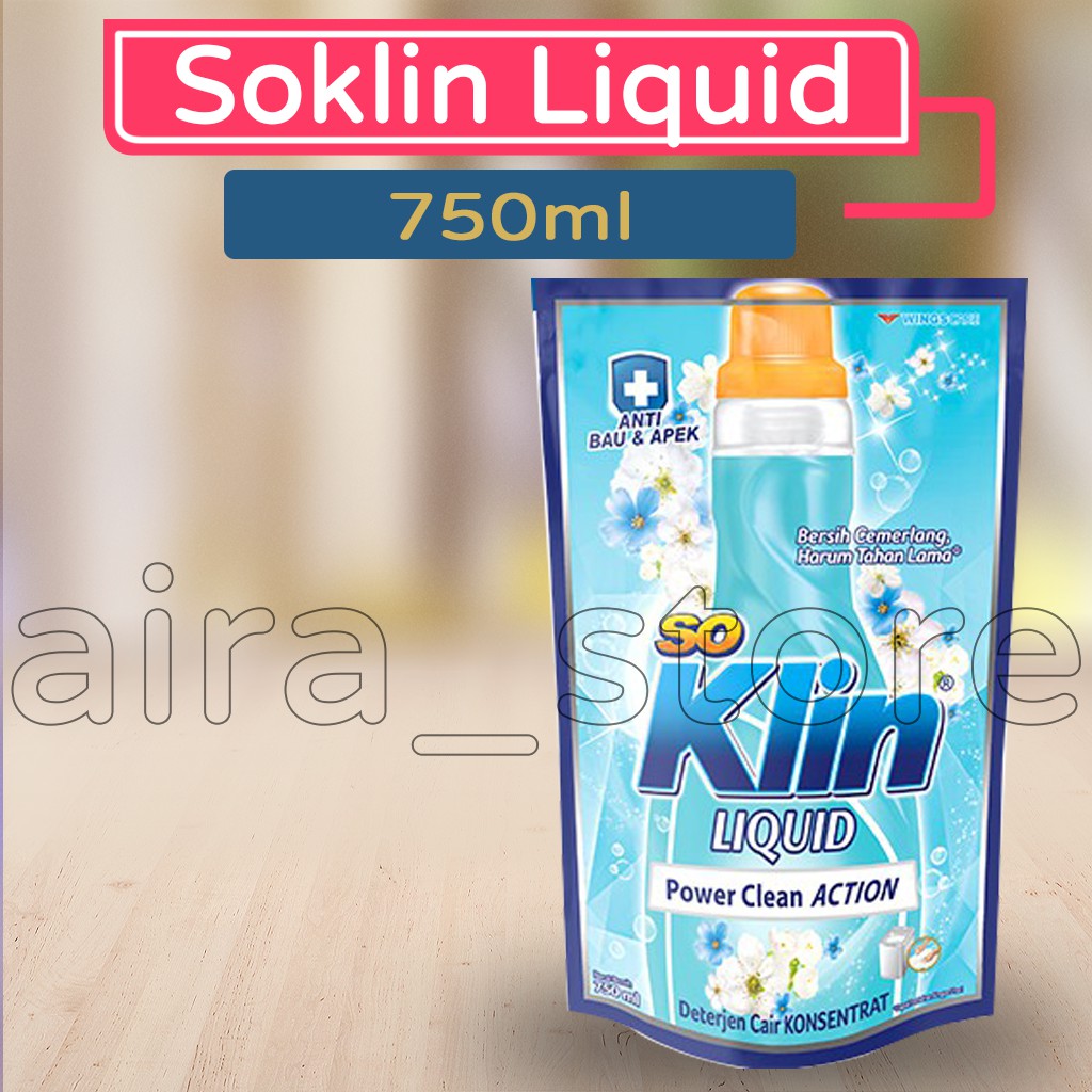 Jual So Klin Liquid Detergent Anti Bacterial Refill 750ml Shopee