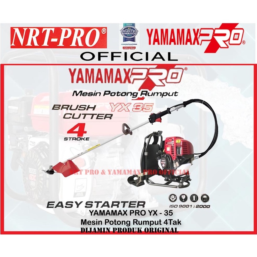 Jual Yamamax Pro YX 35 Mesin Potong Rumput 4 TAK Bensin Murni Brush