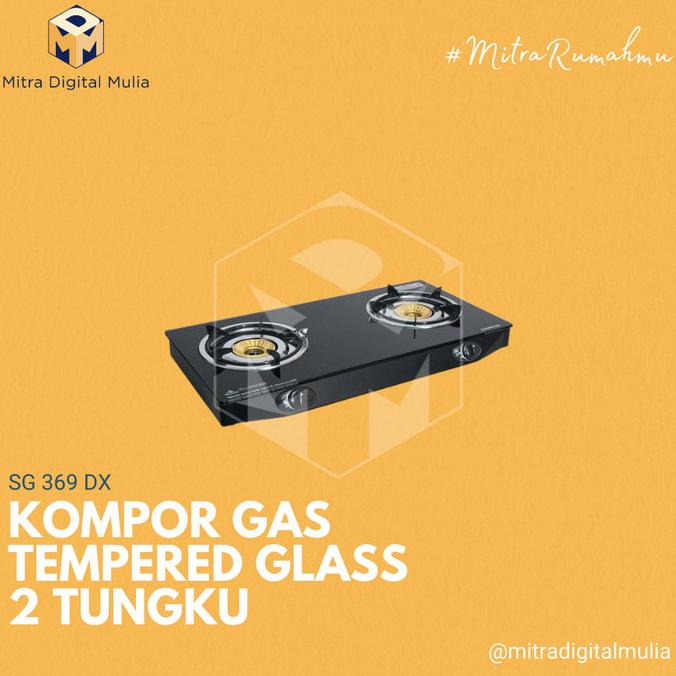 Jual Sanken GX 369 DX2 Kompor Gas 2 Tungku Permukaan Kaca Shopee