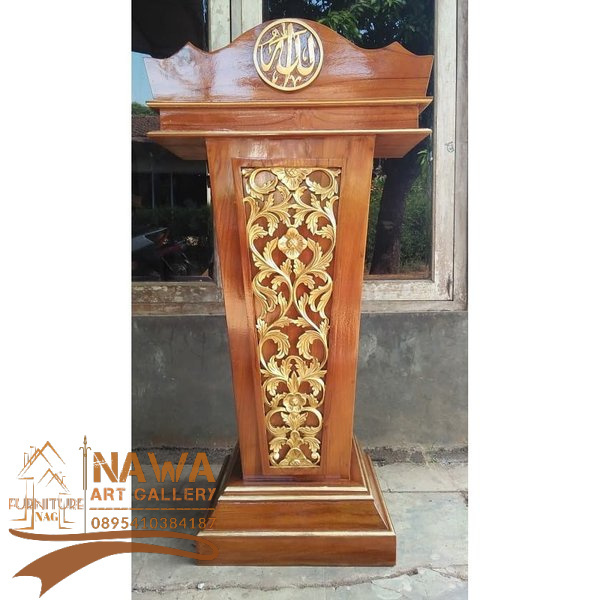 Jual Mimbar Podium Pidato Kayu Jati Logo Garuda Shopee Indonesia