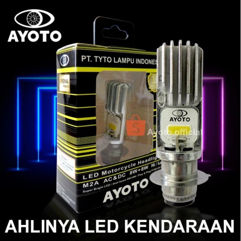 Jual LAMPU LED DEPAN Lampu Motor AYOTO M2A H6 AC DC Motor Matic Bebek