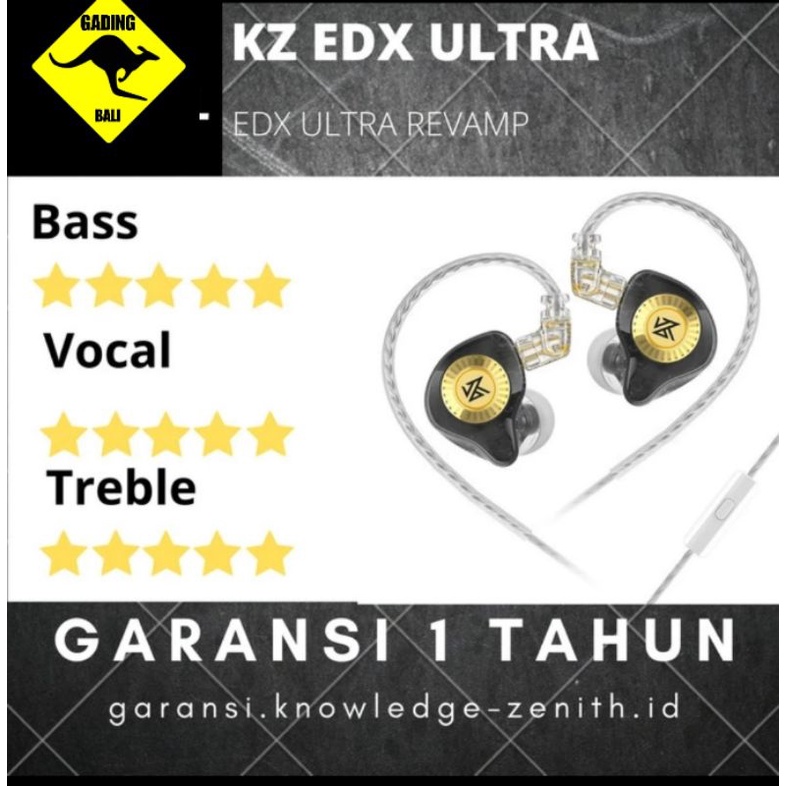 Jual Kz Edx Ultra Basshead Earphone With Mic Knowledge Zenith Shopee