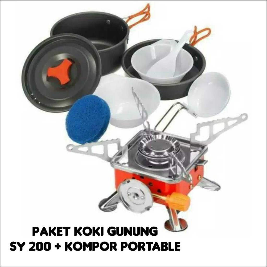 Jual Paket Koki Gunung Ds Kompor Portable Kotak Alat Masak