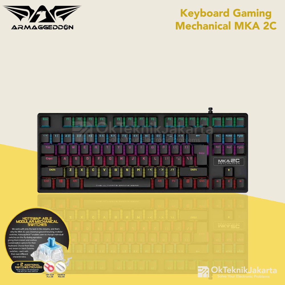 Jual Keyboard Gaming Mechanical Armaggeddon PSYCHRAVEN MKA 2C Blue