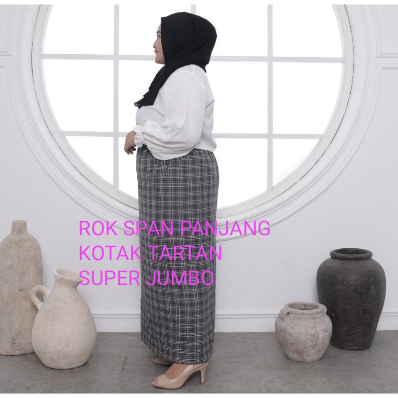 Jual ROK SPAN TARTAN ROK TARTAN KOTAK PANJANG ROK SPAN KOTAK PANJANG