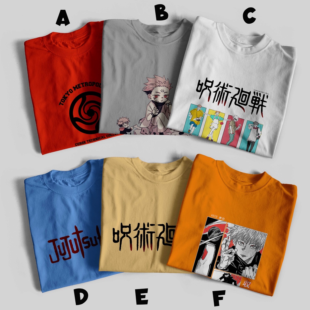 Jual Kaos Anime Premium Jujutsu Kaisen Itadori Yuji Sukuna Gojo Kaos