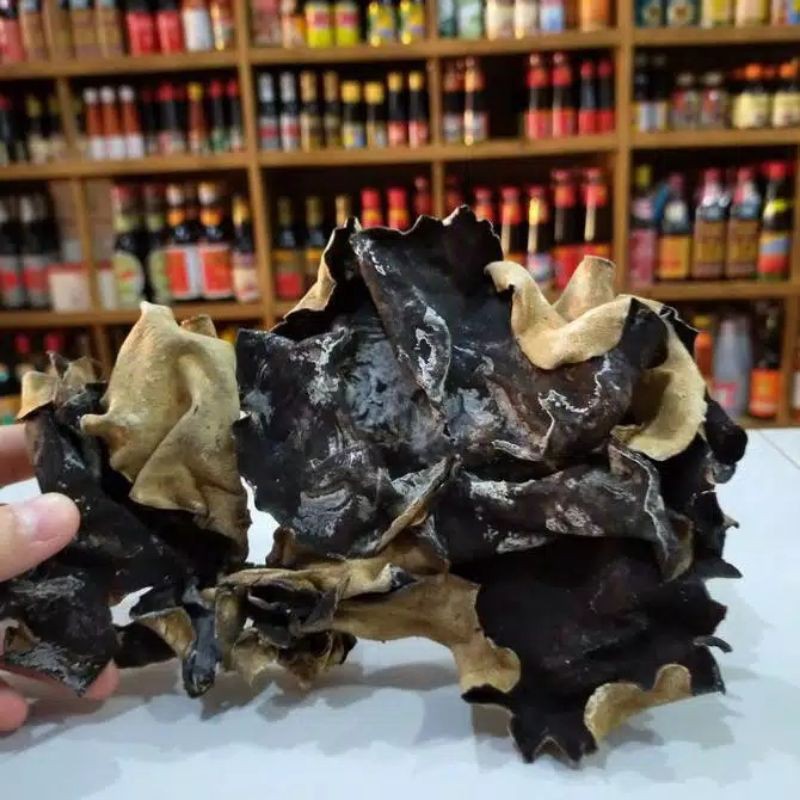 Jual Jamur Kuping Hitam Putih 1Kg White Back Fungus SU Brand Dried