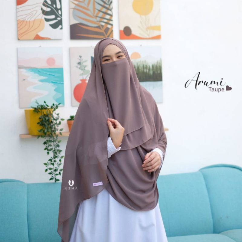 Jual Arumi Instan Uzma Hijab Pashmina Jumbo Free Cadar Jilbab