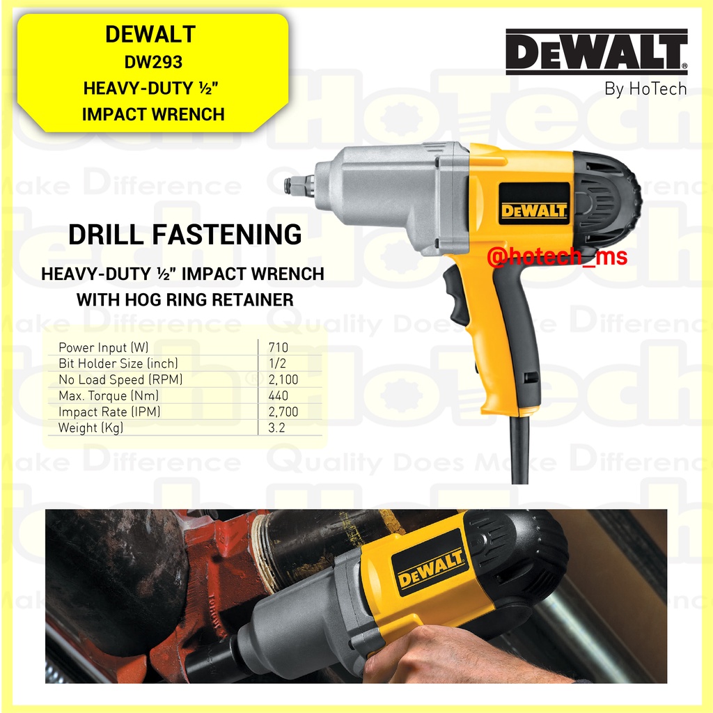 Jual Dewalt Dw B Electric Impact Wrench Hog Ring Shopee