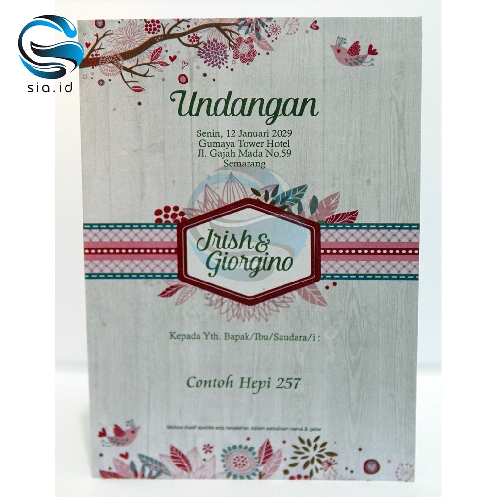 Jual Undangan Pernikahan Undangan Hepi Blanko Hepi Undangan