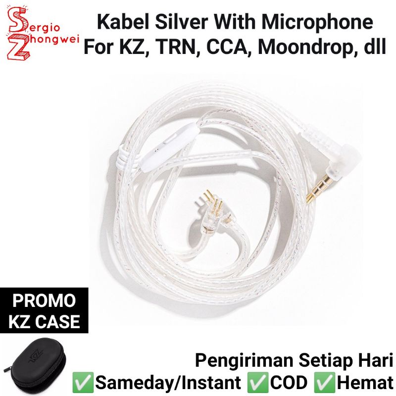 Jual Jcally Pj Silver Kabel Kz Zsn Pro X Kz Edx Kabel Kz Zs Kz Edx