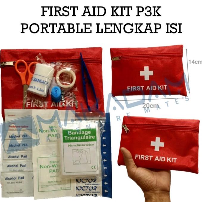 Jual Kotak P3k First Aid Kit Mini Portable Lengkap Isi Makad44 Ayo Beli