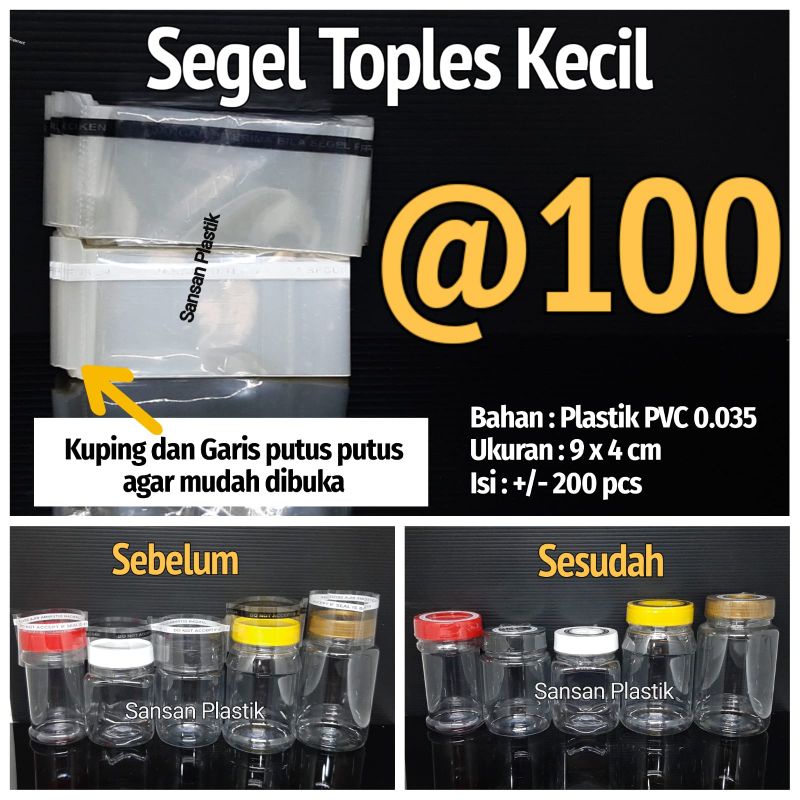 Jual Segel Toples Kecil Segel Toples Diameter Cm Plastik Shrink