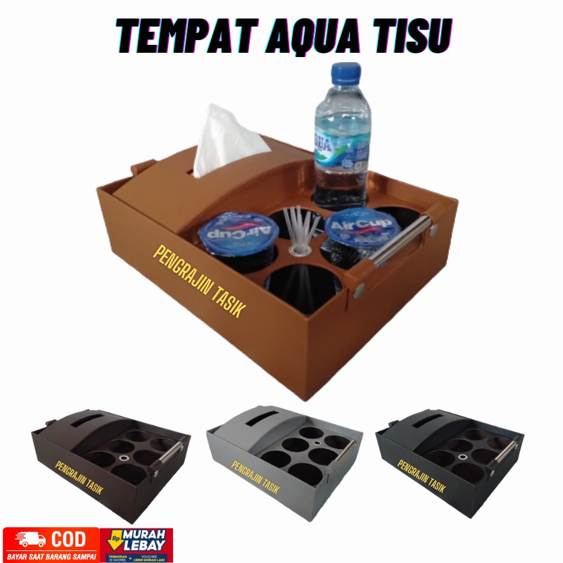 Jual Tempat Aqua Gelas Isi Cup Tempat Tisu Kotak Tissue Wadah Tisue