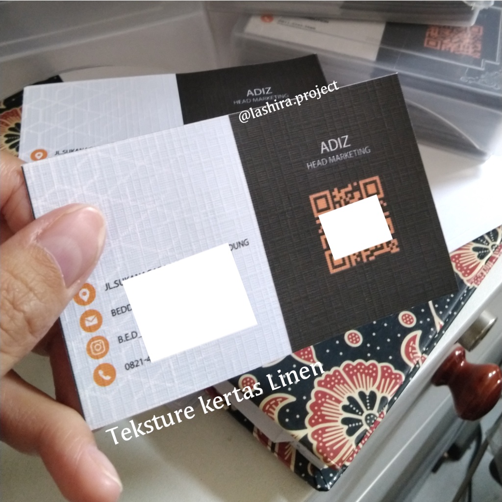 Jual Cetak Kartu Nama Muka Sisi Bolak Balik Print Name Tag Card