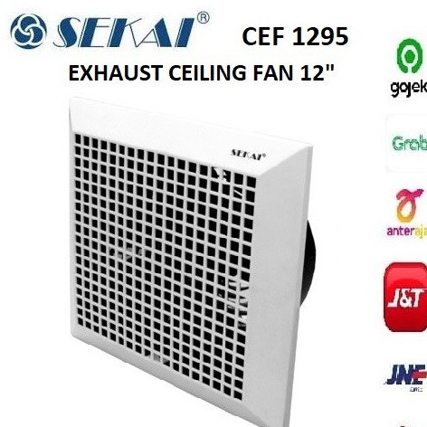 Jual SEKAI Exhaust Fan Plafon 12 Inch CEF 1295 Hexos Ceiling Sekai