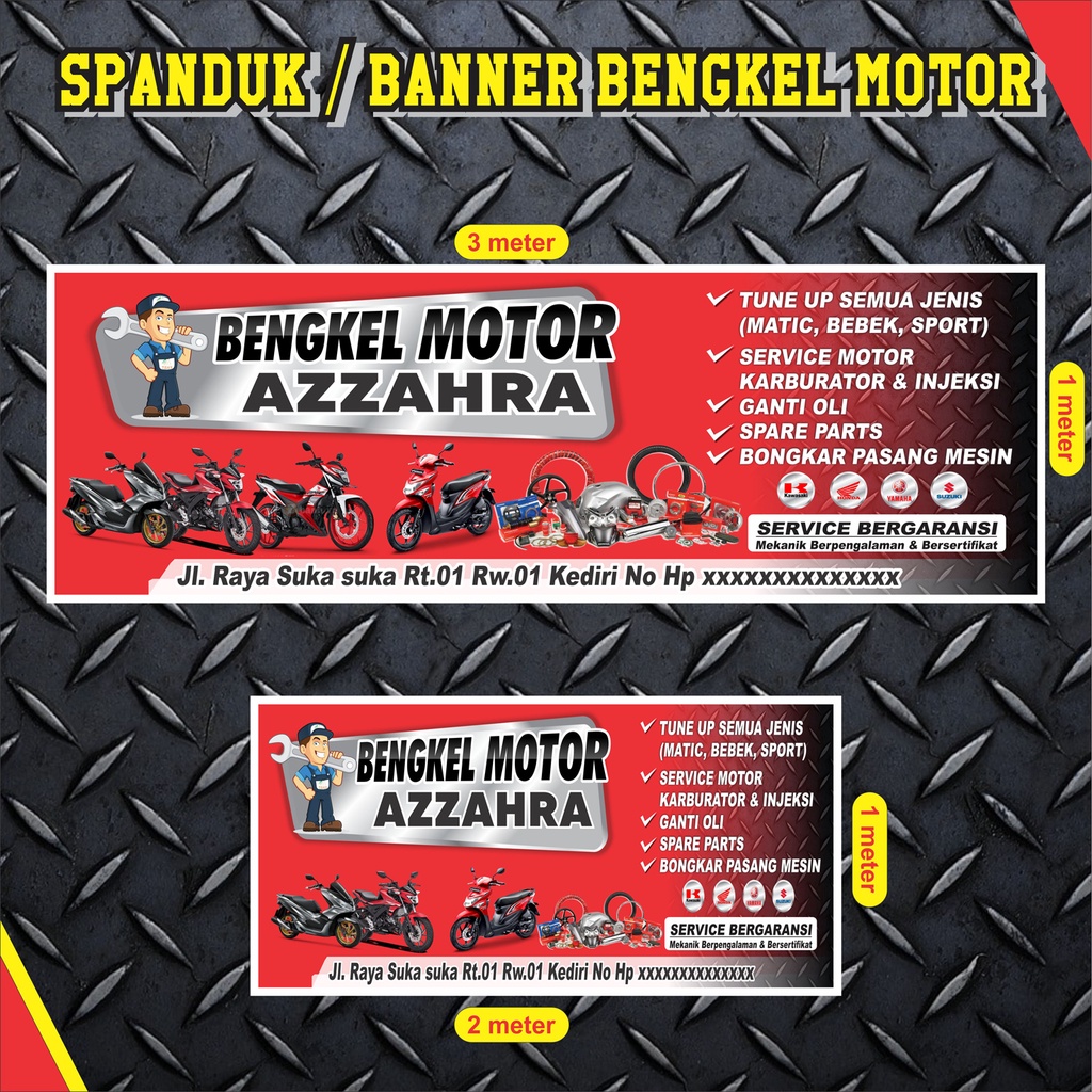 Jual Spanduk Banner Backdrop Bengkel Motor Shopee Indonesia