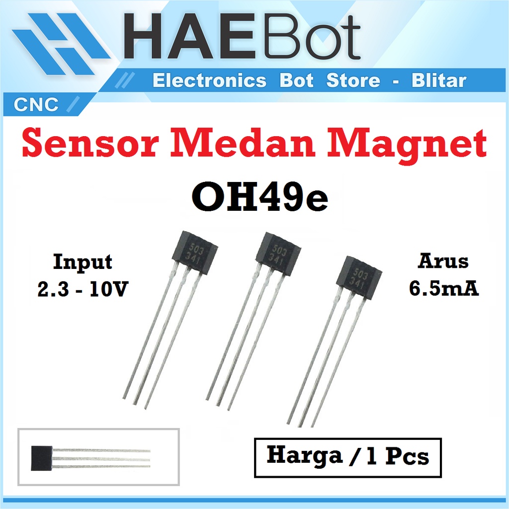 Jual HAEBOT Sensor Medan Magnet Hall Effect OH49E SS49E Transducer