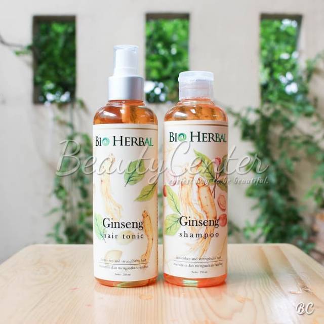 Jual Bio Herbal Ginseng Shampo Hair Tonic BPOM SEPAKET Shopee