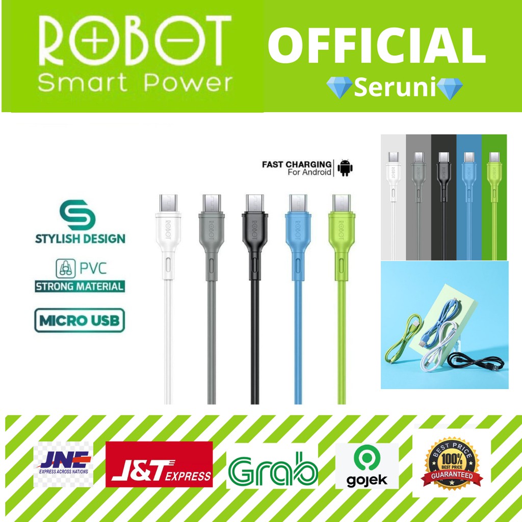 Jual ECERAN KABEL DATA ROBOT RBM100S 2A 100CM Shopee Indonesia