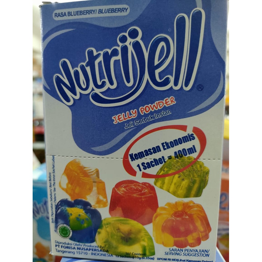 Jual Nutrijell Jelly Powder Rasa Blueberry Gr Box Mm Shopee