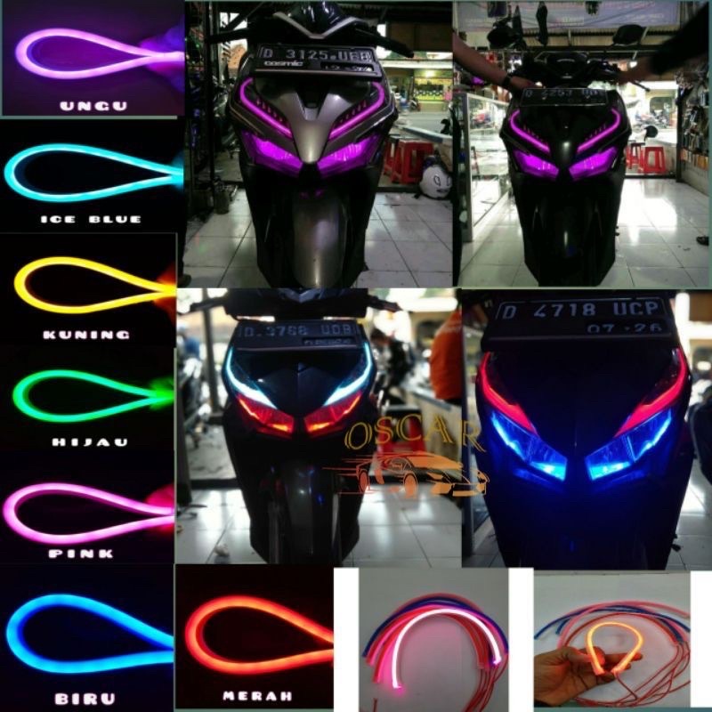 Jual LAMPU ALIS MOTOR DAN MOBIL NEON FLEX DRL ALIS FLEXSIBLE NEON 15CM