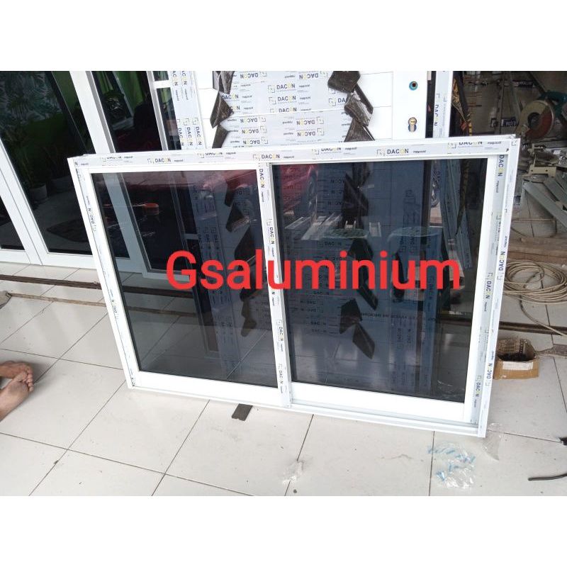 Jual Kusen Jendela Sliding Aluminium X Lengkap Tinggal Pasang