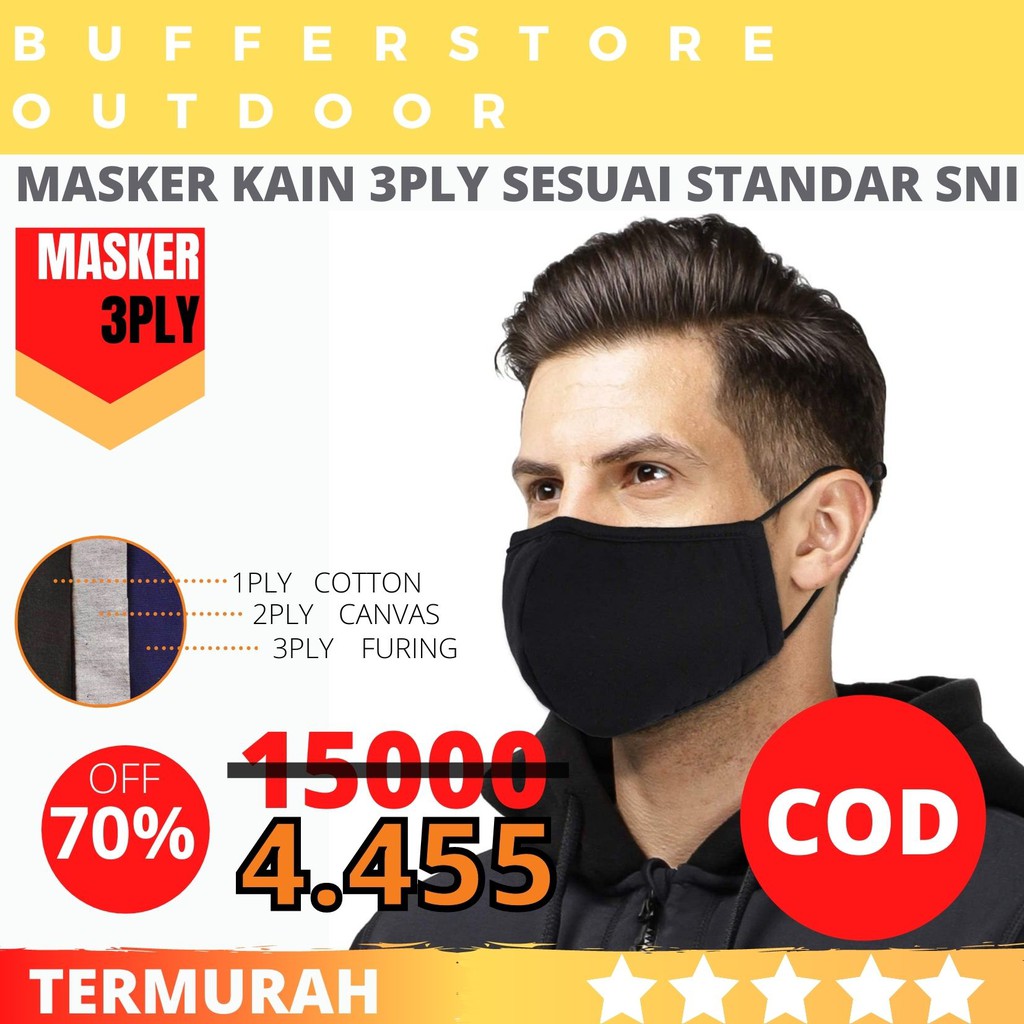 Jual MASKER KAIN 3 PLY LAPIS SESUAI STANDAR SNI Shopee Indonesia