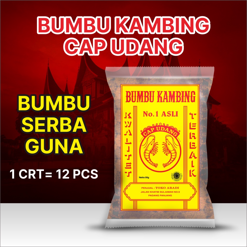 Jual Bumbu Kambing Cap Udang Gram Karton Pack Shopee Indonesia