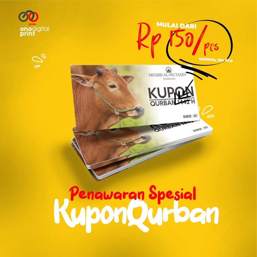 Jual Cetak Voucher Kurban Kupon Qurban Custom Shopee Indonesia