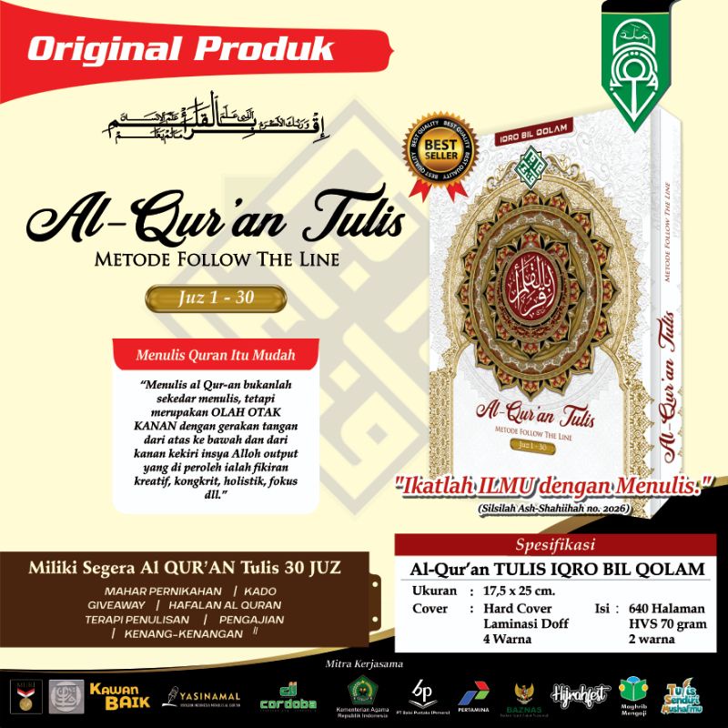 Jual Al Quran Tulis 30 Juz Asli ORIGINAL Rasm Utsmani Madinah Bonus Juz